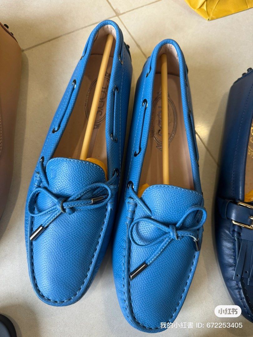 Tods outlet blue loafers