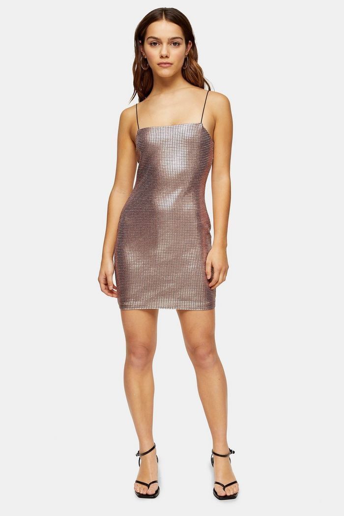 Topshop holographic bodycon dress