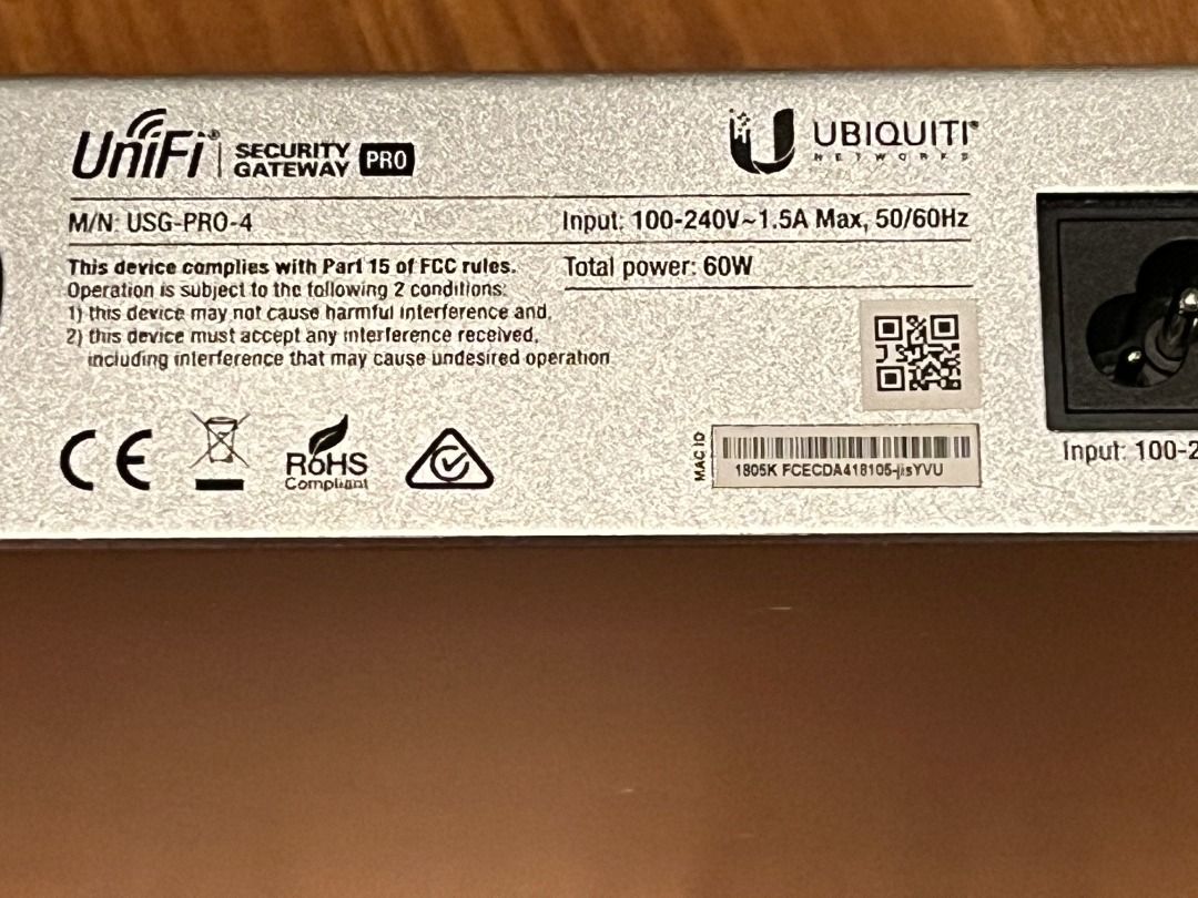 Ubiquiti Unifi Security Gateway Pro USG-PRO-4-U, Computers & Tech ...