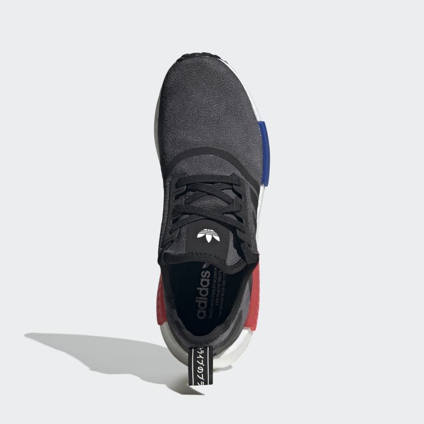 Adidas nmd black red on sale blue