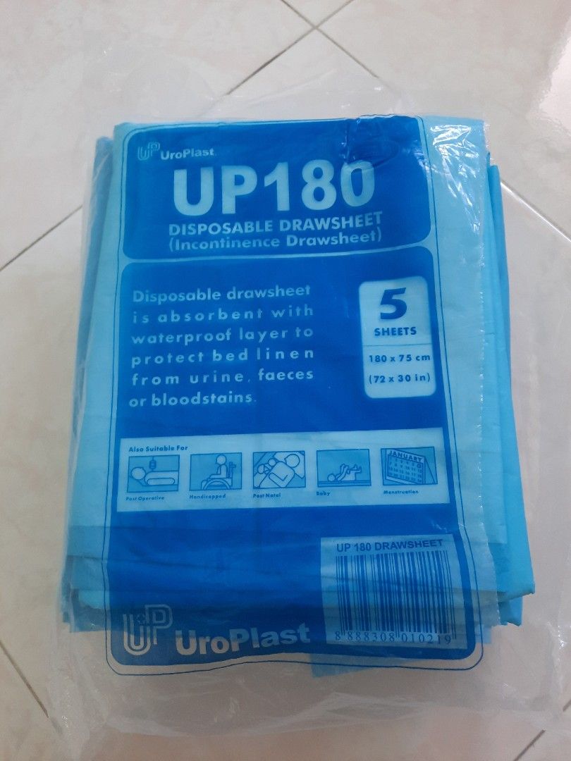 UroPlast UP180 Disposable Drawsheet, Health & Nutrition, Medical ...