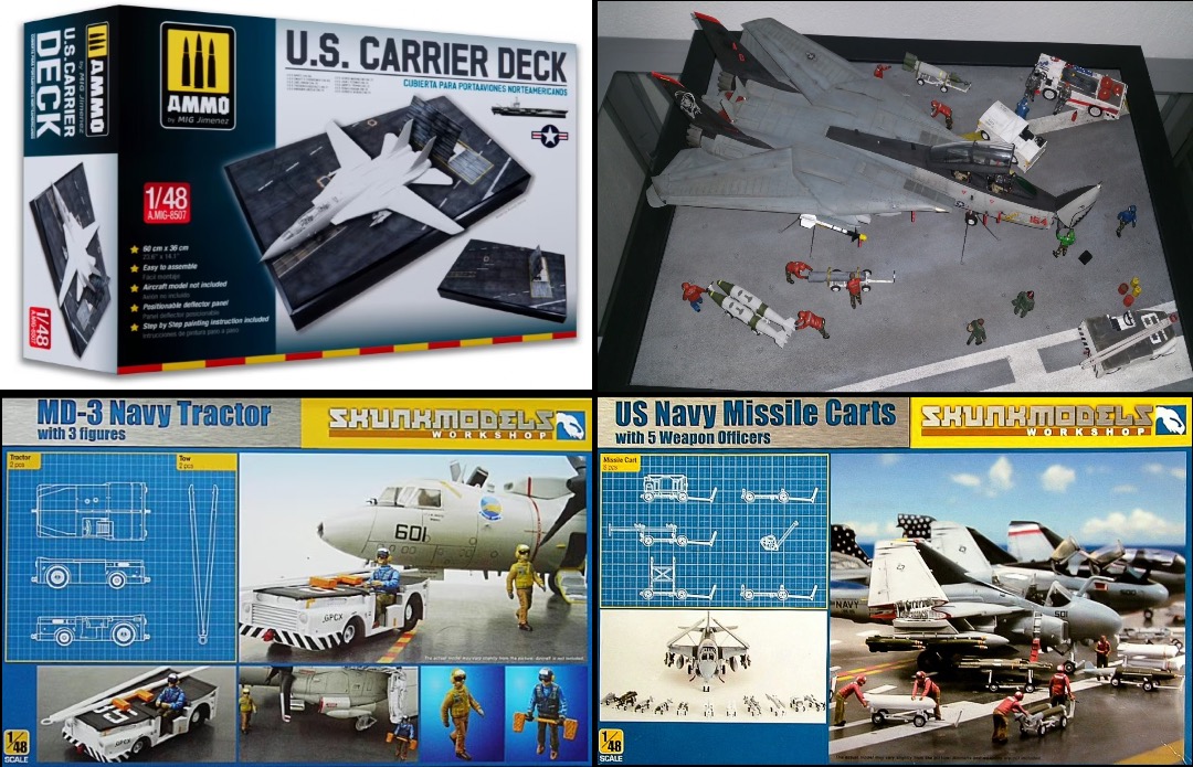 US Carrier Deck Diorama set AMMO, Skunkmodels 1/48 U.S. Carrier Deck
