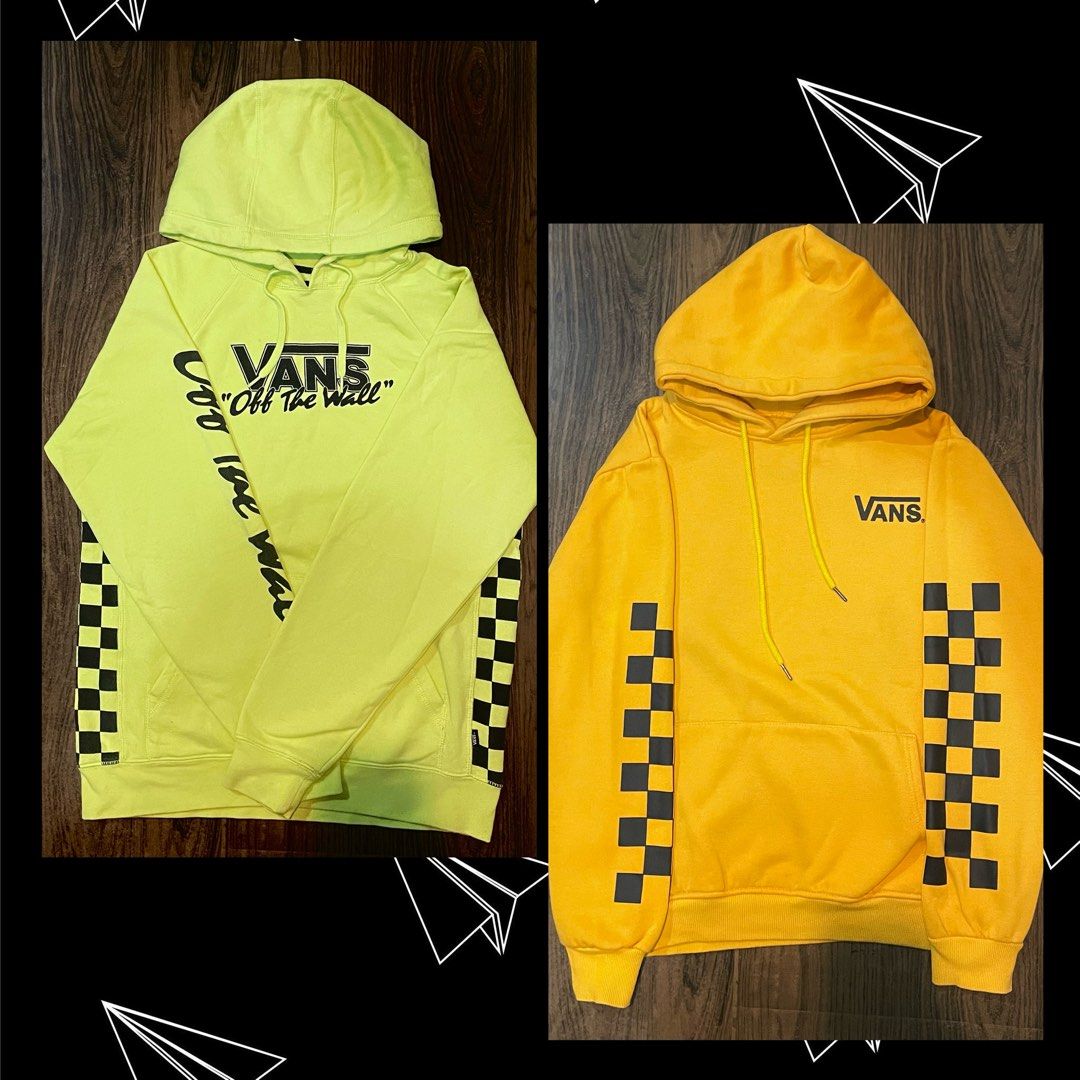 Yellow checkered vans hoodie outlet