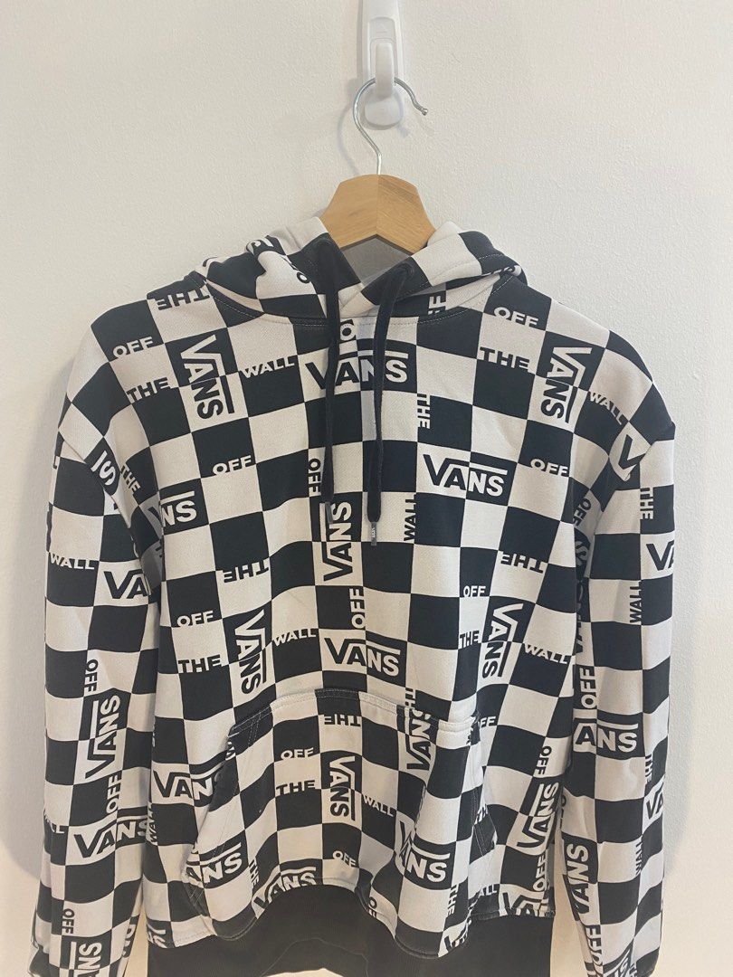 White checkered clearance vans hoodie