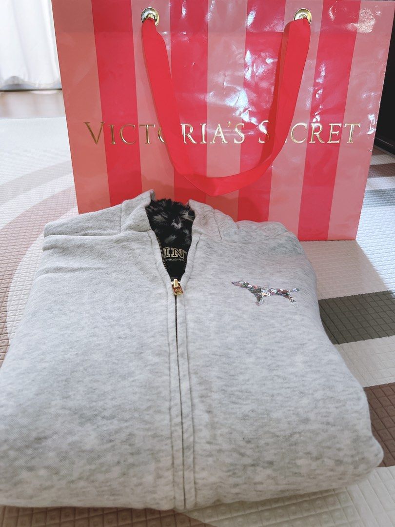 Victoria secret pink hoodies furry jacket