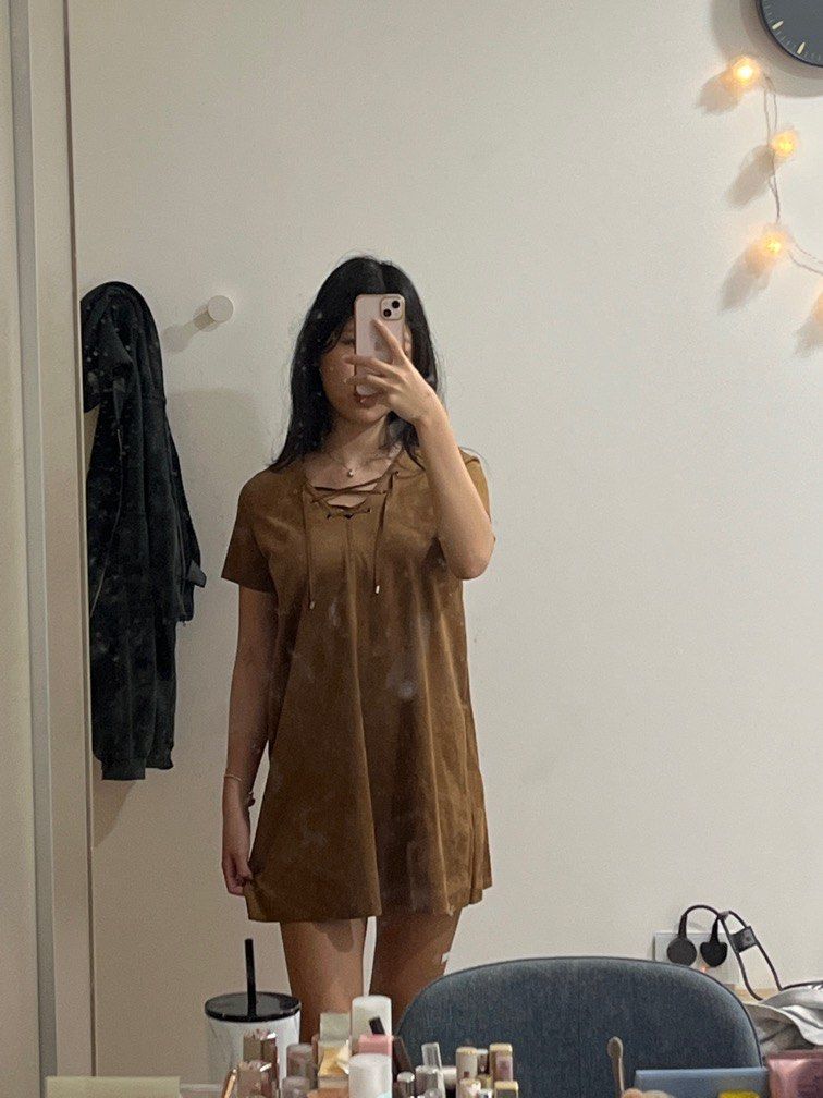 Mango suede dress outlet