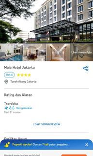 Voucher maia hotel 2D1N incl bf