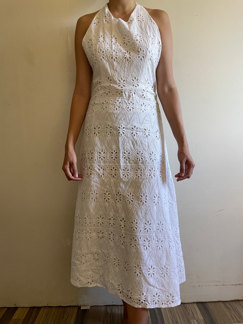Dalayla Sleeveless Eyelet Maxi Dress White main image 1
