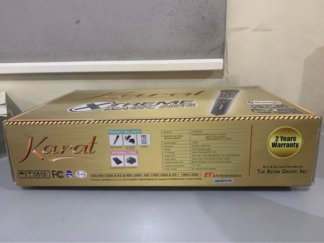 Xtreme Magic Sing Karat Smart Videoke (Category: Microphones) located in Quezon City. Submitted by zusessentials (Listing ID 1268954561, Image 3). Description: Xtreme Magic Sing ET25KN-BT Karat Smart Videoke For Sale: Php 5,500 Original Price is Php 10,900 Price still negotiable CLICK PHOTOS FOR MORE DETAILS Payment via Gcash or Bank Transfer Courier via Angkas Padala Lalamove Shipping fee will be shouldered by the buyer. No Return No Refund Poli