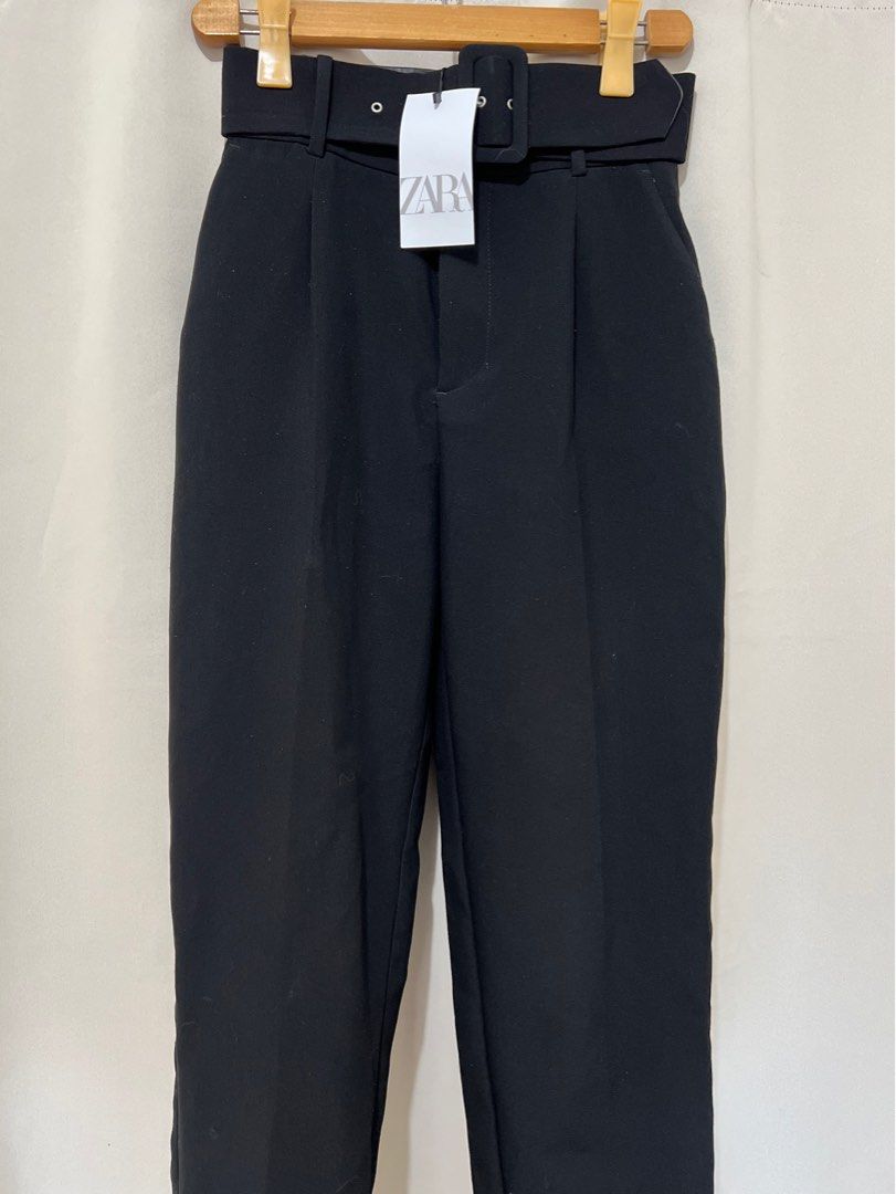 Pink High Waisted Belted Pants Zara Zara Pants Jumpsuits Zara