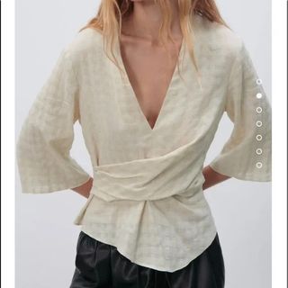 Zara draped blouse