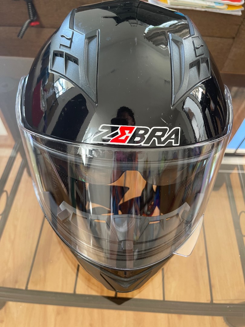 Zebra Modular Helmet with free Xpot helmet, Motorbikes, Motorbike Parts