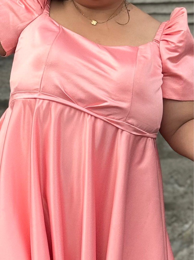PRICE REDUCED! 2xl to 3xl plus size Filipiniana style pink bridesmaid dress,  Women's Fashion, Dresses & Sets, Evening dresses & gowns on Carousell