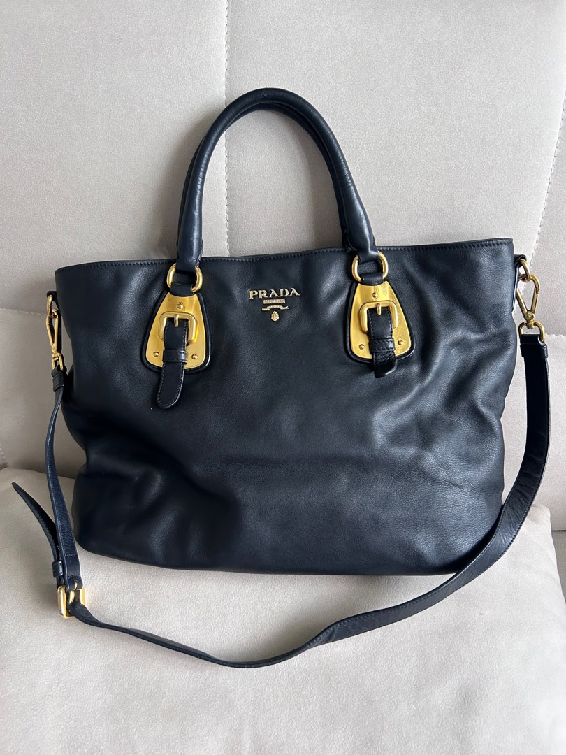 80 OFF Prada Nero Soft Calf Leather Tote Bag Luxury Bags Wallets on Carousell