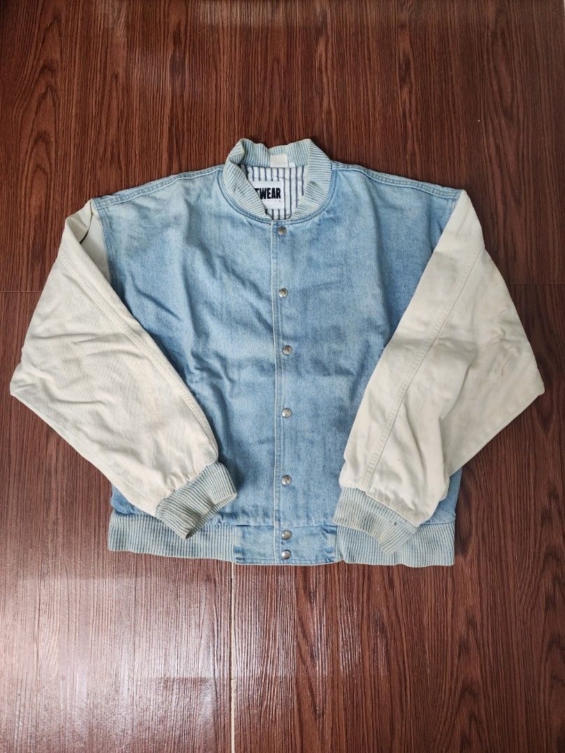 Nike denim bomber jacket best sale