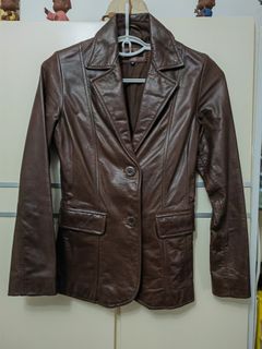 修身長皮褸(深啡色)64216419993602110