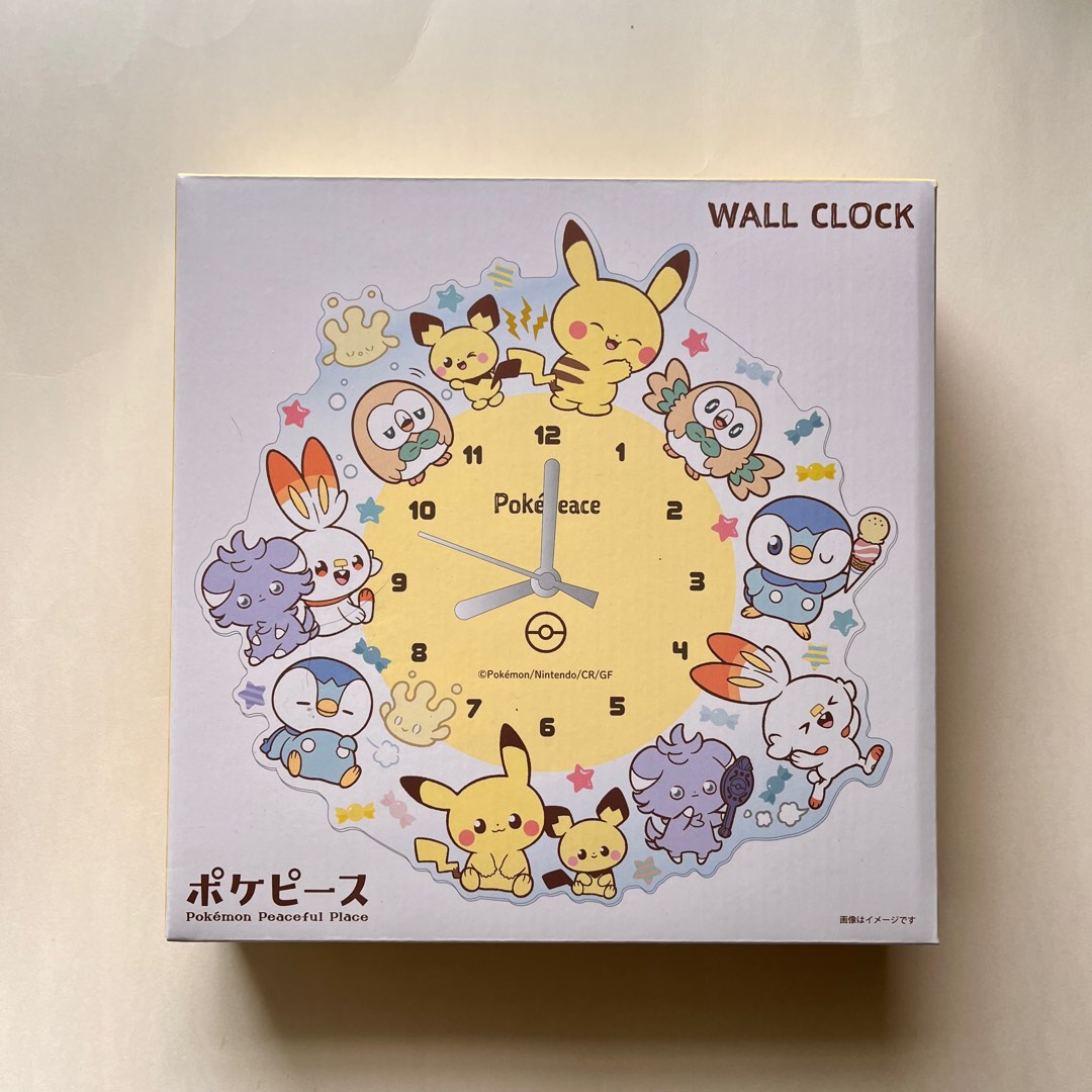[全新未開封 家品 禮物] Pokemon Pikachu Clock Pokepeace by Pokemon Centre寵物小精靈 精靈 ...