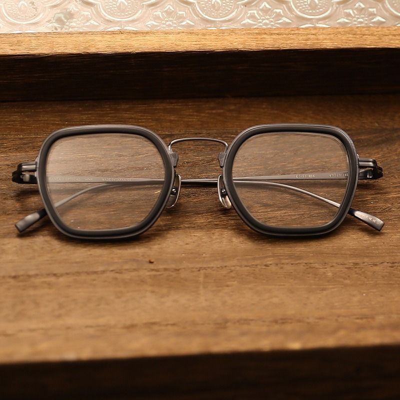 金子眼鏡, KJ-53 , SIZE:49-21-145, 男裝, 手錶及配件, 眼鏡- Carousell