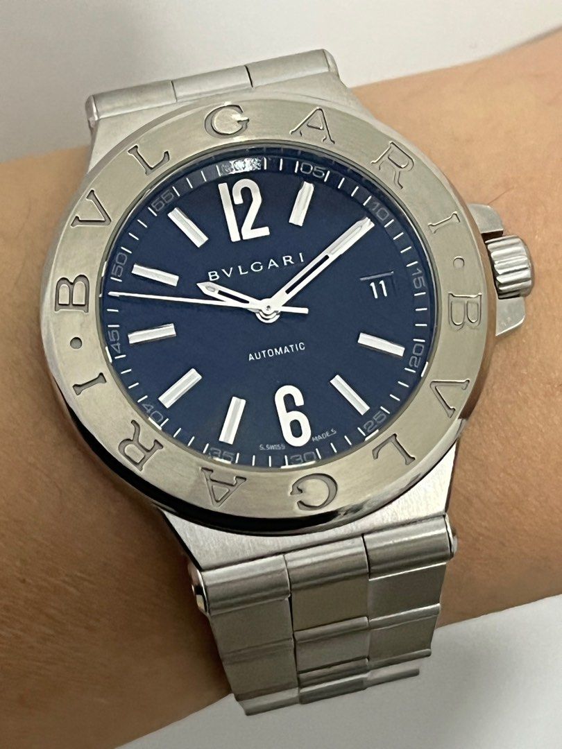 平到核爆極美品BVLGARI DIAGONO 40mm, 名牌, 手錶- Carousell