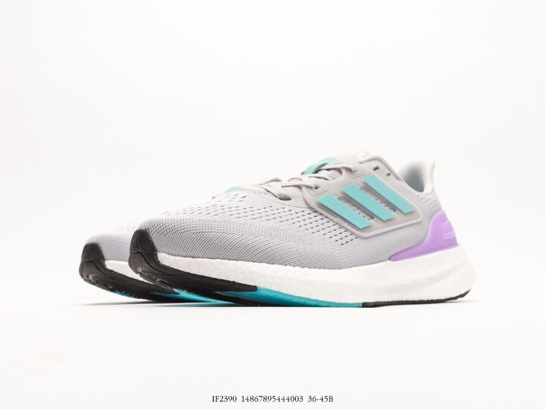 Adidas PureBoost 23 Grey Purple Running shoes US 5 US 11