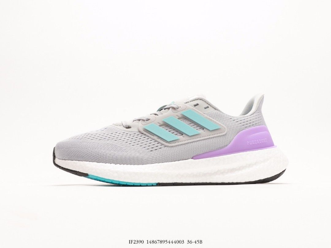 Adidas PureBoost 23 Grey Purple Running shoes US 5 US 11