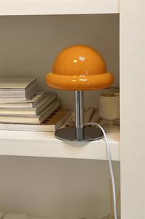 Aesthetic table retro bauhaus lamp tangerine lollipop lamp