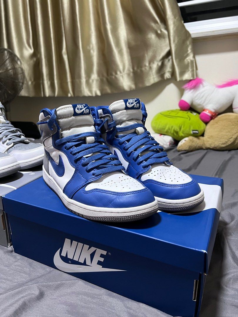 Jordan 1 game sale royal white laces