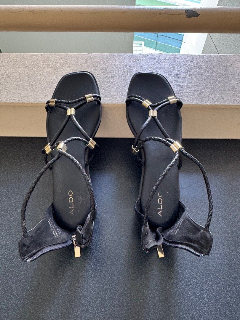 Aldo black sandals outlet