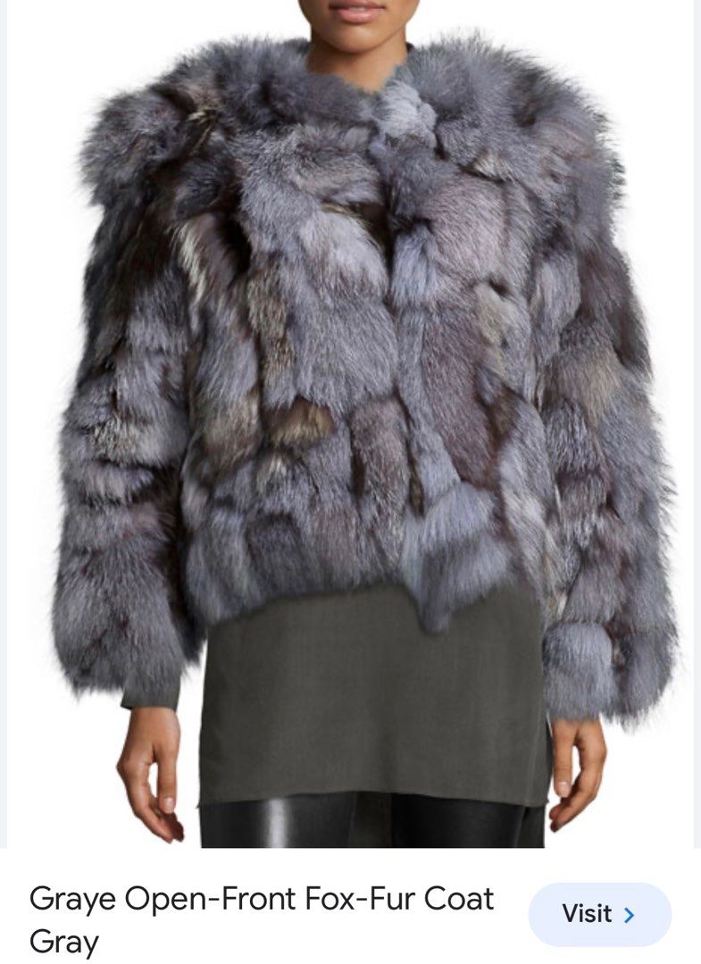 Alice Olivia fox fur coat Women s Fashion Coats Jackets and Outerwear on Carousell