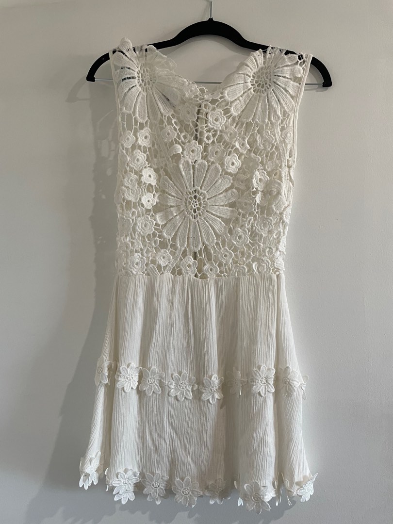 Angel biba white lace dress sales