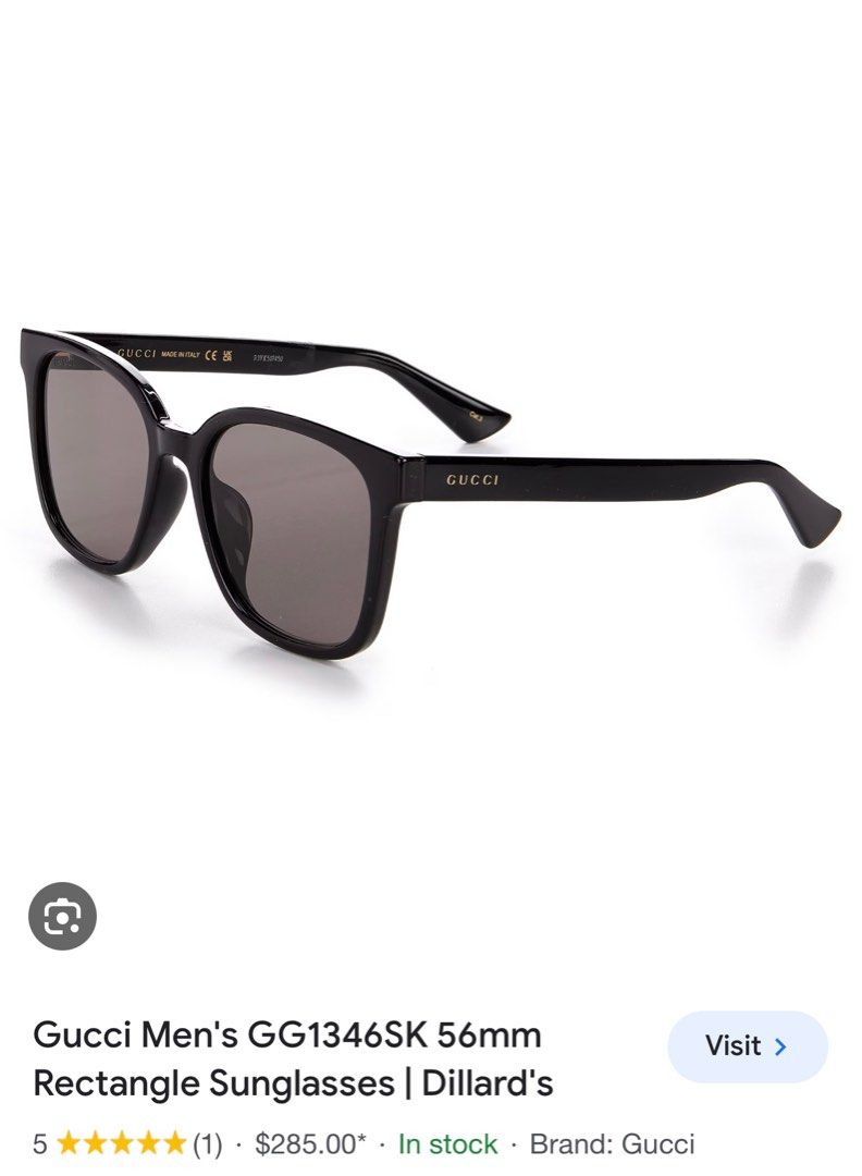 Buy Sunglasses Gucci GG 0735 S- 002 Black/Smoke at Amazon.in