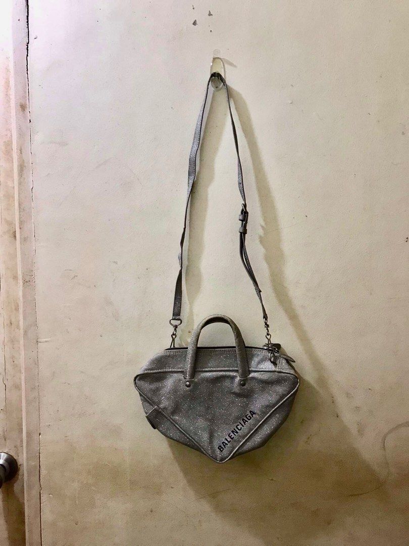 Balenciaga triangle glitter bag 2025
