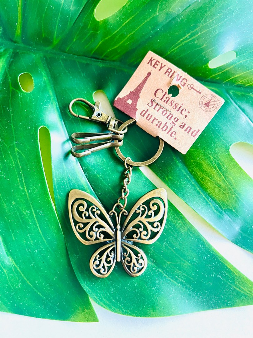 Butterfly top key rings
