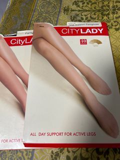 Black CityLady full support panty hose  and panty house bundle