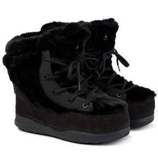 BOGNER La Plagne Shearling Winter Snow Boots Black Size Small US 4/6 EU 37/38