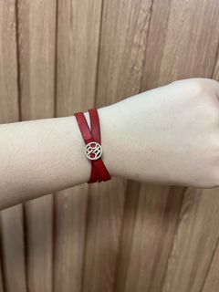 Carolina Herrera Red Leather Bracelet