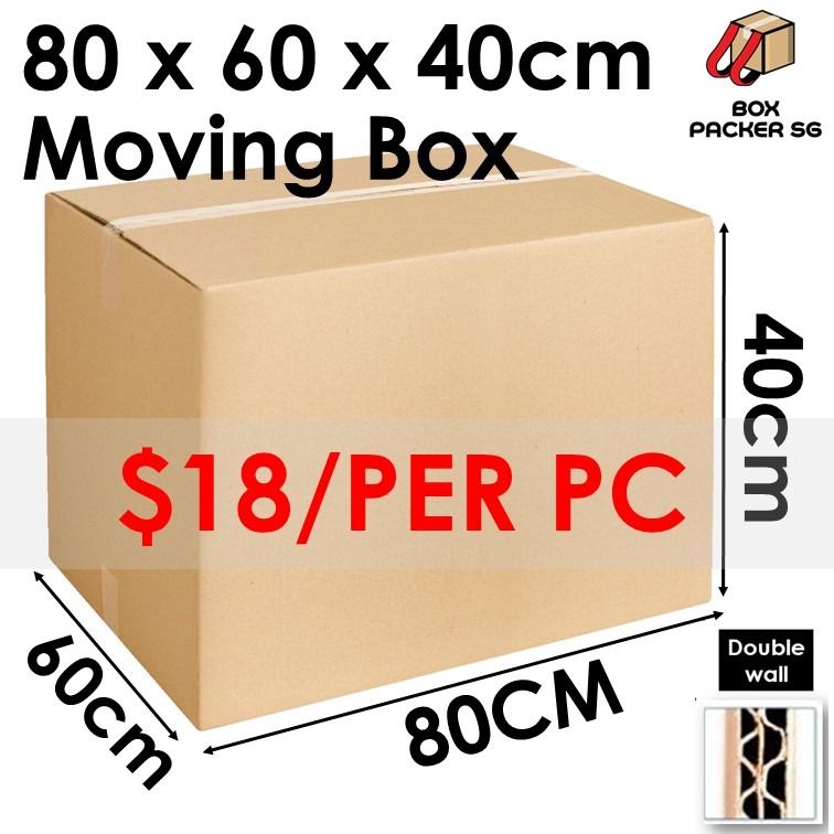 Carton Box for House Moving size 55cm x 40cm x 39cm | Carton Box for ...