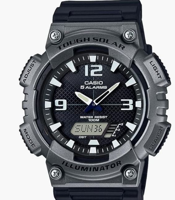 Casio quartz deals black watch