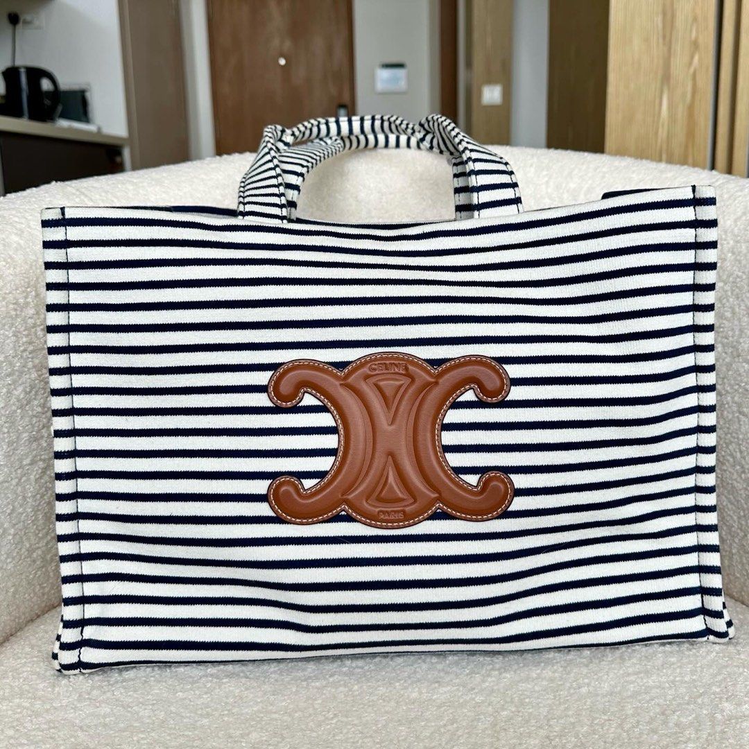 Celine Canvas Stripe Tote