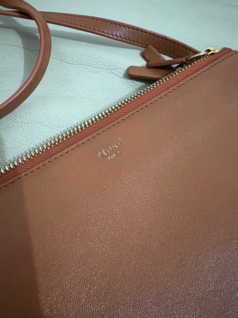 Celine trio tan on sale