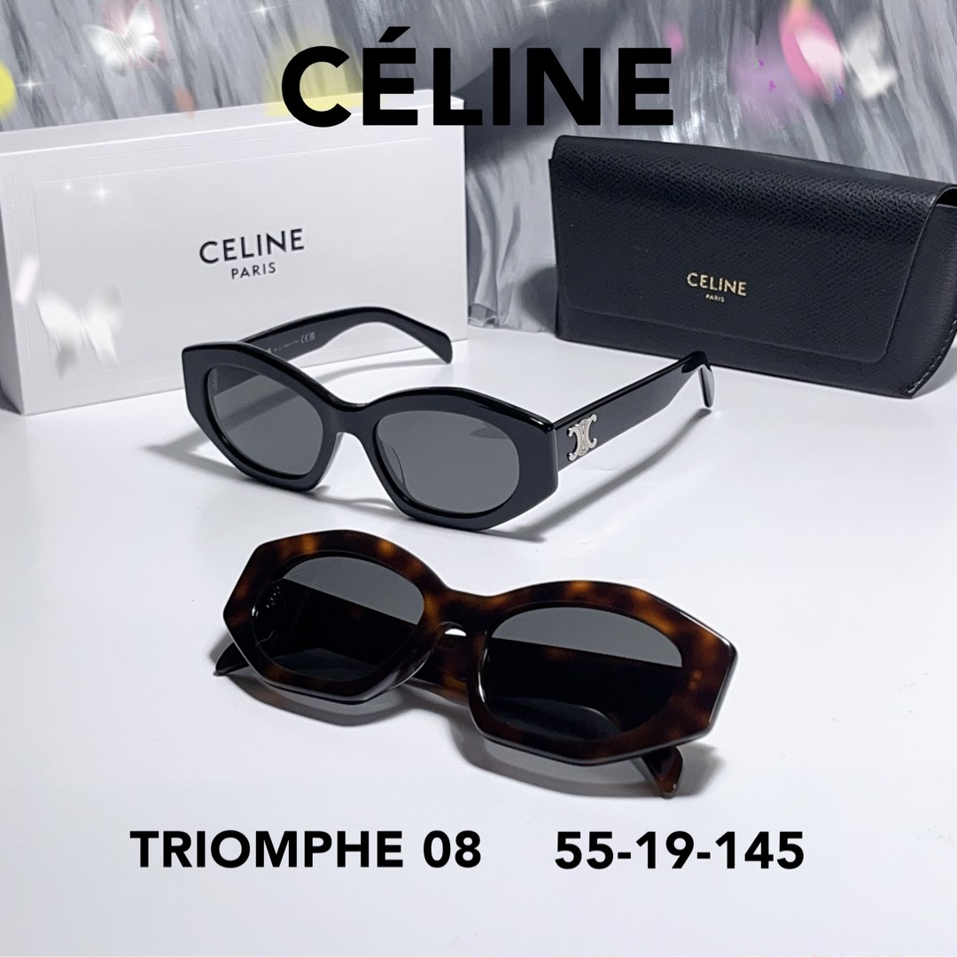 READY STOCK) Celine TRIOMPHE 08 ( CL40238U ) Sunglasses in Black