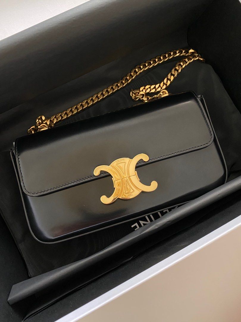 CELINE chain shoulder bag black Women s Fashion Bags Wallets