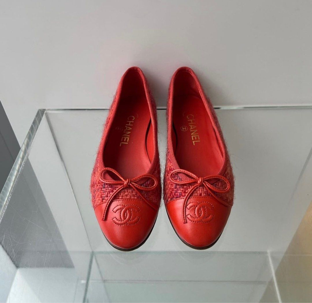 Red chanel shoes clearance