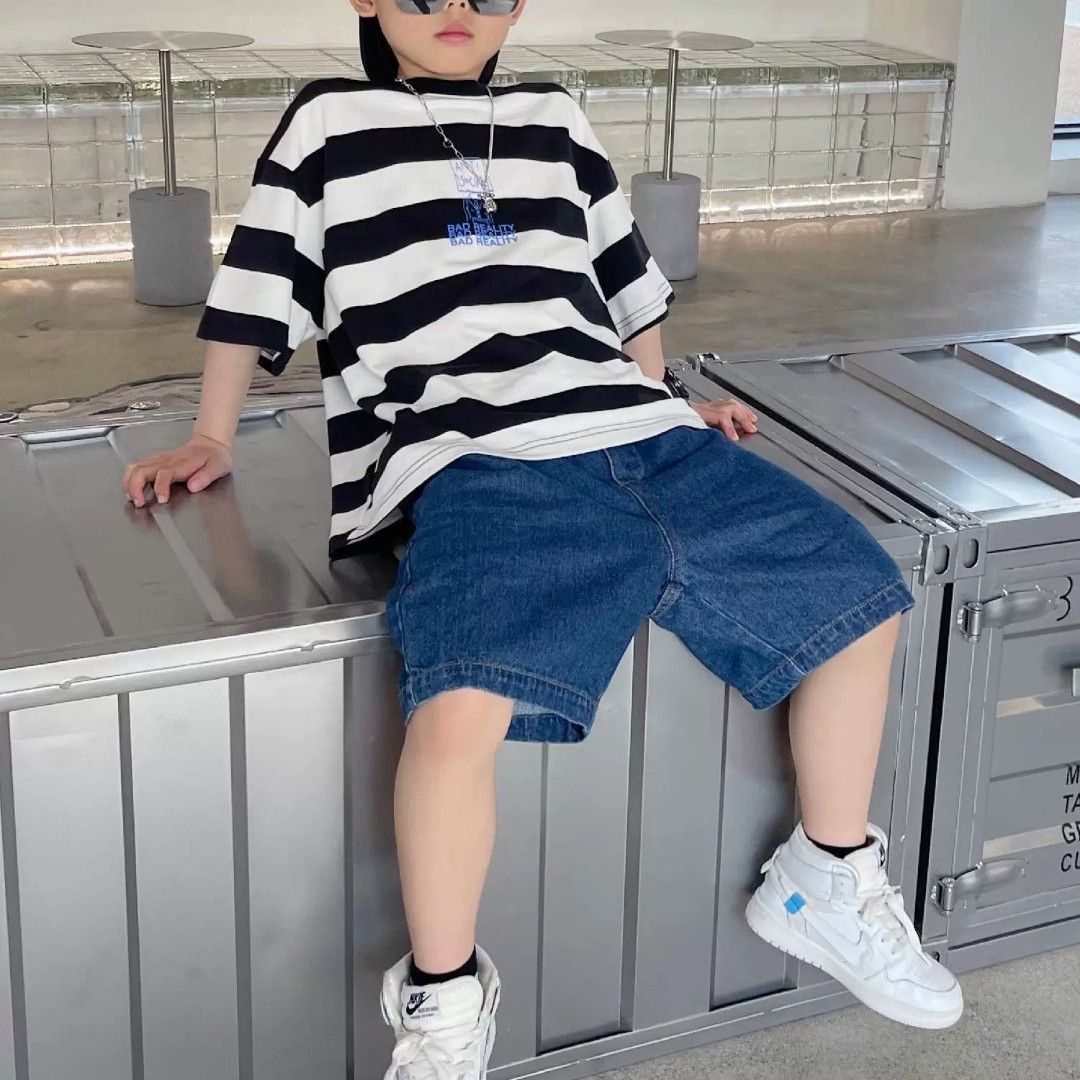 Children Clothes Boy Summer Loose Trendy Denim Shorts Boys New