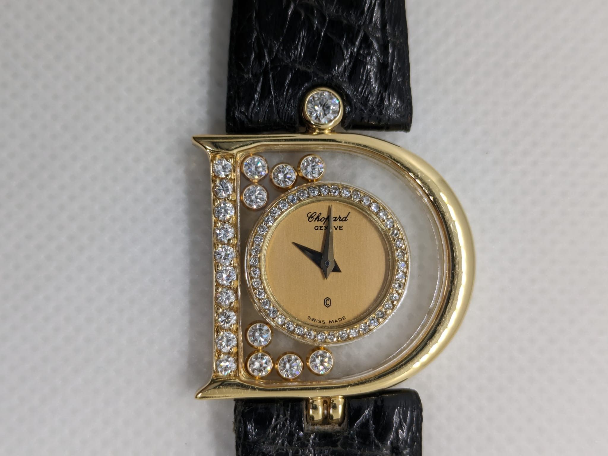 Chopard Happy Diamonds Rare limited edition champagne dial quartz
