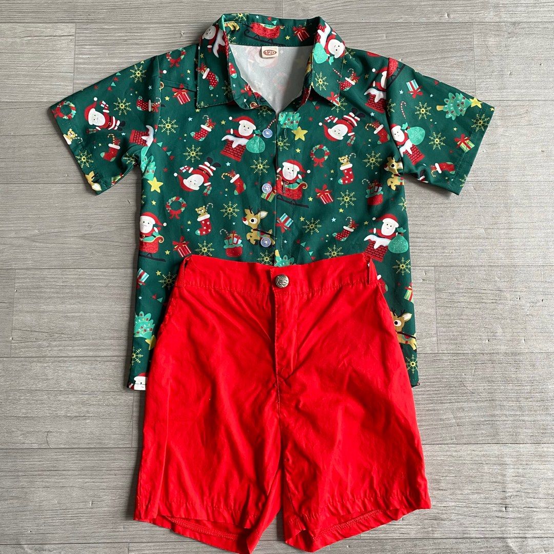 Christmas themed outfit set Babies Kids Babies Kids Fashion