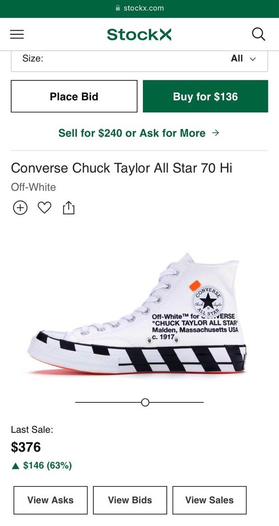 Converse Chuck Taylor All Star 70 Hi Men s Fashion Footwear