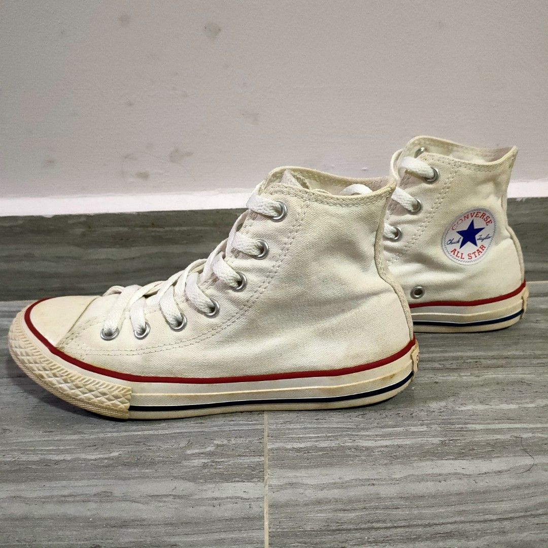 White converse high tops kids hotsell