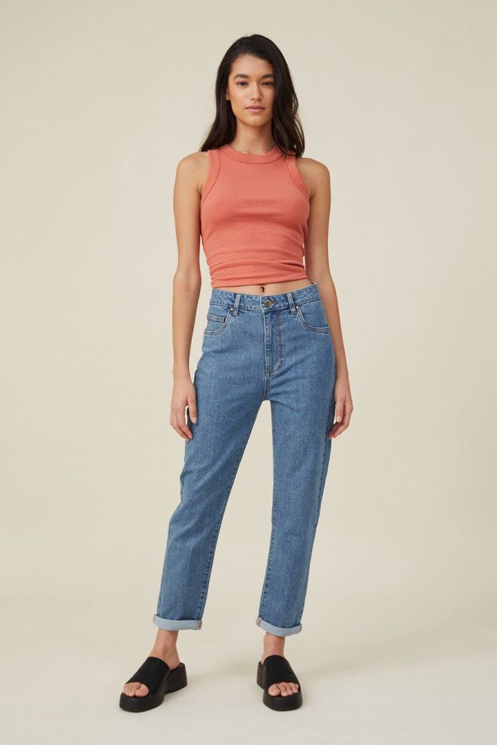 Cotton On Stretch Mom Jeans Women s Fashion Bottoms Jeans