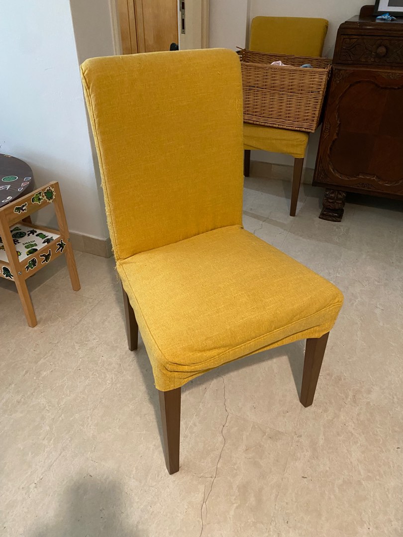 Ikea yellow discount dining chair